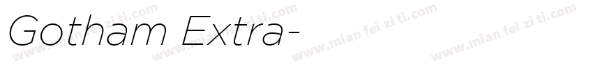 Gotham Extra字体转换